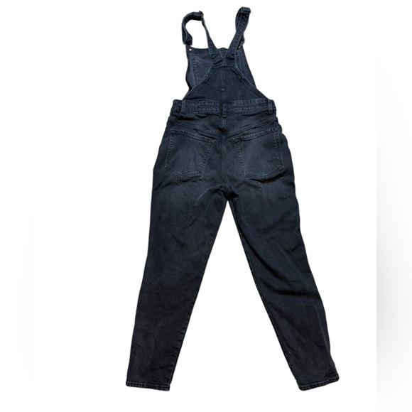 Old Navy Women’s Black Denim Overalls Size 4 Adjustable Straps Pockets - Picture 9 of 10
